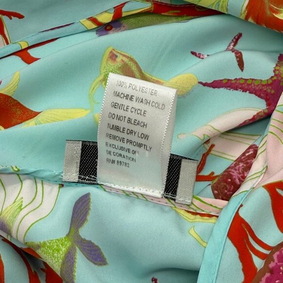 Natori Swim Cover-Up Tunic w/Hood Long Sleeve Coral Reef Ocean Starfish Size XS - Picture 7 of 8